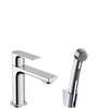 Hansgrohe Rebris e 1 greeps wastafelkraan - 110 bidette - handdouche en doucheslang - 160cm - zonder afvoer - hoogglans chroom SW796589