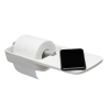 Tiger Tess Toiletrolhouder - met planchet - zelfklevend/boren - wit/lichtgrijs SW877661