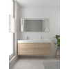 Bruynzeel Box badmeubelset 150x45cm 2 kraangaten 2 wasbakken 2 lades met spiegel met softclose composite bardolino SW383984 Bruynzeel Box badmeubelset 150x45cm 2 kraangaten 2 wasbakken 2 lades met spiegel met softclose composite bardolino SW383984