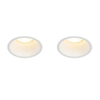 QAZQA Dept spot encastré - set de 2 - 10,5x10,5x10,4cm - dimmable - IP44 - blanc mat SW1209533