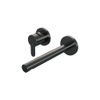 BRAUER Gunmetal Edition Wastafelmengkraan inbouw - rechte uitloop rechts - hendel plat smal - inclusief inbouwdeel - model D2 PVD - geborsteld gunmetal SW715910
