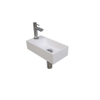 Ink Versus fonteinset – 36x18x9 cm – polystone wit glans – kraangat links – chromen kraan SW157986