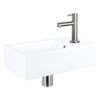 Differnz Force Fonteinset 40x22x11.5cm 1 kraangat recht mat chromen kraan met sifon en afvoerplug fontein Rechthoek Keramiek Wit SW373209 Differnz Force Fonteinset 40x22x11.5cm 1 kraangat recht mat chromen kraan met sifon en afvoerplug fontein Rechthoek Keramiek Wit SW373209