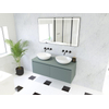 HR Matrix ensemble de meubles de salle de bain 3d 120cm 2 tiroirs sans poignée avec bande de poignée en couleur petrol matt avec dessus petrol matt SW857093