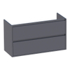 Saniclass New Future Small onderkast 99x39x55cm greeploos hangend met 2 softclose lades MDF hoogglans grijs SW23888 Saniclass New Future Small onderkast 99x39x55cm greeploos hangend met 2 softclose lades MDF hoogglans grijs SW23888