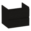 BRAUER Joy meuble sous-lavabo 60 2 tiroirs softclose - sans poignée - 1 découpe pour siphon - Timber Black SW1204153