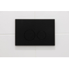 QeramiQ Push Plaque de commande en métal - pour réservoir encastré Geberit UP320 - double chasse - boutons ronds - métal noir mat SW706192
