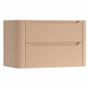 H&R Badmeubelen Juice Meuble sous vasque - 100x45x50cm - angles arrondis - 2 tiroirs - poignée intégrée - Peach SW1489812