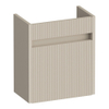 BRAUER Adore Wavy meuble sous-lavabo pour fontaine - 40x45x22cm - avec 1 porte sans poignée ouvrant à gauche beige mat SW1198454