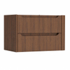 H&R Badmeubelen Juice Meuble sous lavabo - 80x45x50cm - angle droit arrondi - 2 tiroirs - poignée intégrée - Dark oak SW1488979