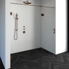 Saniclass Create douchedeur 200x200cm 2-delig profielloos met antikalk en 8mm veiligheidsglas koper SW486616 Saniclass Create douchedeur 200x200cm 2-delig profielloos met antikalk en 8mm veiligheidsglas koper SW486616