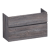 BRAUER Delight meuble sous-lavabo peu profond - 100x39x60cm - 2 tiroirs softclose - sans poignées - 1 découpe pour siphon - Driftwood SW1199425