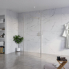 Fortifura Galeria Vrijstaande Inloopdouche - 90x200cm - helder - antikalk - 8mm veiligheidsglas - 2 zijwanden 40cm - wandsteunen en hoekprofielen - PVD - geborsteld RVS SW993088