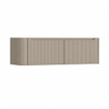 H&R Badmeubelen Juice Wastafelonderkast - 140x45x40cm - linkerhoek afgerond - 3D-front - 2 lades - geïntegreerde greep - olive SW1260180