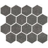 SAMPLE Ceralto Tesselo Soft Mozaïektegel 25x30cm 10mm gerectificeerd porcellanato Ebano SW1170720
