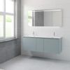 Bruynzeel Matera badmeubelset 56.5x150x50cm 2 kraangaten 2 wasbakken 4 lades met spiegel met softclose composite fjord groen SW384475 Bruynzeel Matera badmeubelset 56.5x150x50cm 2 kraangaten 2 wasbakken 4 lades met spiegel met softclose composite fjord groen SW384475