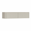 H&R Badmeubelen Juice Wastafelonderkast - 180x45x40cm - linkerhoek afgerond - 3D-front - 2 lades - geïntegreerde greep - beige mat SW1260481