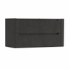 H&R Meubles de salle de bains Juice Meuble sous lavabo - 100x45x50cm - angle droit arrondi - 2 tiroirs - poignée intégrée - basalte SW1489249