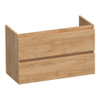 BRAUER Joy meuble sous-lavabo peu profond - 80x39x50cm - 2 tiroirs softclose - sans poignées - 1 découpe pour siphon - Forest Tan SW1201255