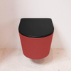 Mondiaz LAVIE WC suspendu – sans bride – 36 x 53 cm – avec abattant softclose – Fire (rouge), abattant Urban (noir) SW1208741