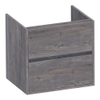 BRAUER Adore meuble sous-lavabo - 60x46x55cm - 2 tiroirs softclose - sans poignées - 1 découpe pour siphon - Driftwood SW1198342