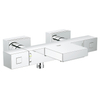Grohe Cube Badkraan - thermostatisch - met omstel - met koppelingen - chroom 0442352