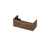 INK Wastafelonderkast - 100x45x37.6cm - 1 lade - push to open - met recht opdekfront - MFC - Noten SW439219