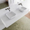 MONDIAZ LAGOM 170cm badmeubel solid surface talc 2 lades Wastafel BINX opzetkom dubbel zonder kraangat SW409133 MONDIAZ LAGOM 170cm badmeubel solid surface talc 2 lades Wastafel BINX opzetkom dubbel zonder kraangat SW409133