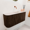 Mondiaz JOYA-DLUX 93.2cm toiletmeubel - ronding links en rechts kleur Walnut - Wastafel FAYE positie Midden Zonder kraangat kleur Meli. SW1424462