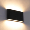 QAZQA Batt wandlamp - 17.5x9x3cm - incl. LED - IP65 - mat zwart SW1481659