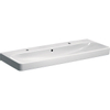 Geberit Smyle Square lavabo 2 trous de robinet avec trop-plein 120x48x16.5cm blanc SW417188