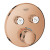 Grohe SmartControl Inbouwthermostaat - 3 knoppen - rond - warm sunset (koper) SW354758