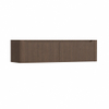 H&R Badmeubelen Juice Meuble sous lavabo - 160x45x40cm - angle droit arrondi - 2 tiroirs - poignée intégrée - café SW1490713