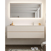 Mondiaz VICA Meuble Linen avec 2 tiroirs 150x50x45cm vasque lavabo Cloud droite 1 trou de robinet SW411033