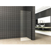 Wiesbaden Side Zijwand - voor nis schuifdeur - 100x200cm - 8mm - nano helder glas - mat zwart SW522633