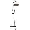 Wiesbaden Caral douche opbouwset met thermostatische mengkraan gunmetal SW445715 Wiesbaden Caral douche opbouwset met thermostatische mengkraan gunmetal SW445715
