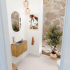 Mondiaz JOYA-DLUX 60cm toiletmeubel - kleur Oak - Wastafel FAYE positie Midden 1 kraangat kleur Sombra. SW1424264