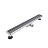 FugaFlow Eccelente Caniveau de douche Anta - 80cm - grille à carreaux - bride de sol - Gunmetal PVD brossé SW1467928