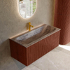 MONDIAZ KURVE-DLUX 100cm meuble de salle de bains couleur Ruby avec 1 tiroir et 0 porte. Lavabo BIG MEDIUM Milieu 1 trou de robinet Oza. SW1432793