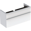 Meuble sous lavabo Geberit Smyle 2 tiroirs 118,4x62cm brillant blanc SW417203