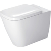 Duravit Happy D.2 Closetpot - diepspoel staand - back-to-wall - 36.5x57cm - inclusief bevestiging afvoer horizontaal - wit SW54349