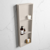 Mondiaz Easy nis 29.5x89.5x8cm voor Inbouw/opbouw 3 open vakken Solid surface Linen/Linen SW643865