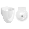 Clou Flush lave-mains - 27x31.5x28cm - ovale - trou robinet centre - sans trop-plein - blanc SW9349