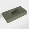 MONDIAZ LEX Opbouwwastafel 60x30x12cm 0 kraangaten wasbak midden Solid Surface Army mat SW476555 MONDIAZ LEX Opbouwwastafel 60x30x12cm 0 kraangaten wasbak midden Solid Surface Army mat SW476555