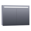 Saniclass 2.0 spiegelkast 100x70x15cm verlichting geintegreerd rechthoek 2 draaideuren Mat Grijs MDF SW371596 Saniclass 2.0 spiegelkast 100x70x15cm verlichting geintegreerd rechthoek 2 draaideuren Mat Grijs MDF SW371596