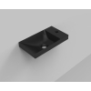 Arcqua Marble Free fontein 40x22cm zonder overloop cast marble mat zwart SW538256 Arcqua Marble Free fontein 40x22cm zonder overloop cast marble mat zwart SW538256