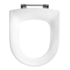 Pressalit Projecta D abattant de WC sans couvercle avec charnière uni avec axe traversant fixation par le dessus blanc SW66293