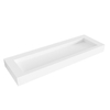Mondiaz AVON wastafel - 140x46x12cm - wasbak midden - zonder kraangat - talc (wit) SW422481