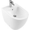 Villeroy & Boch Subway 2.0 staand bidet - 37x56cm - 3 kraangaten middelste open - met overloop - White Alpine (glans wit) 1025182