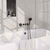 Brauer Gunmetal Edition thermostatische inbouw badkraan met badvulcombinatie en wandaansluitbocht 3 standen ronde handdouche 150cm gladde doucheslang aansluitbocht met handdouchehouder Gunmetal geborsteld PVD SW715880 Brauer Gunmetal Edition thermostatische inbouw badkraan met badvulcombinatie en wandaansluitbocht 3 standen ronde handdouche 150cm gladde doucheslang aansluitbocht met handdouchehouder Gunmetal geborsteld PVD SW715880